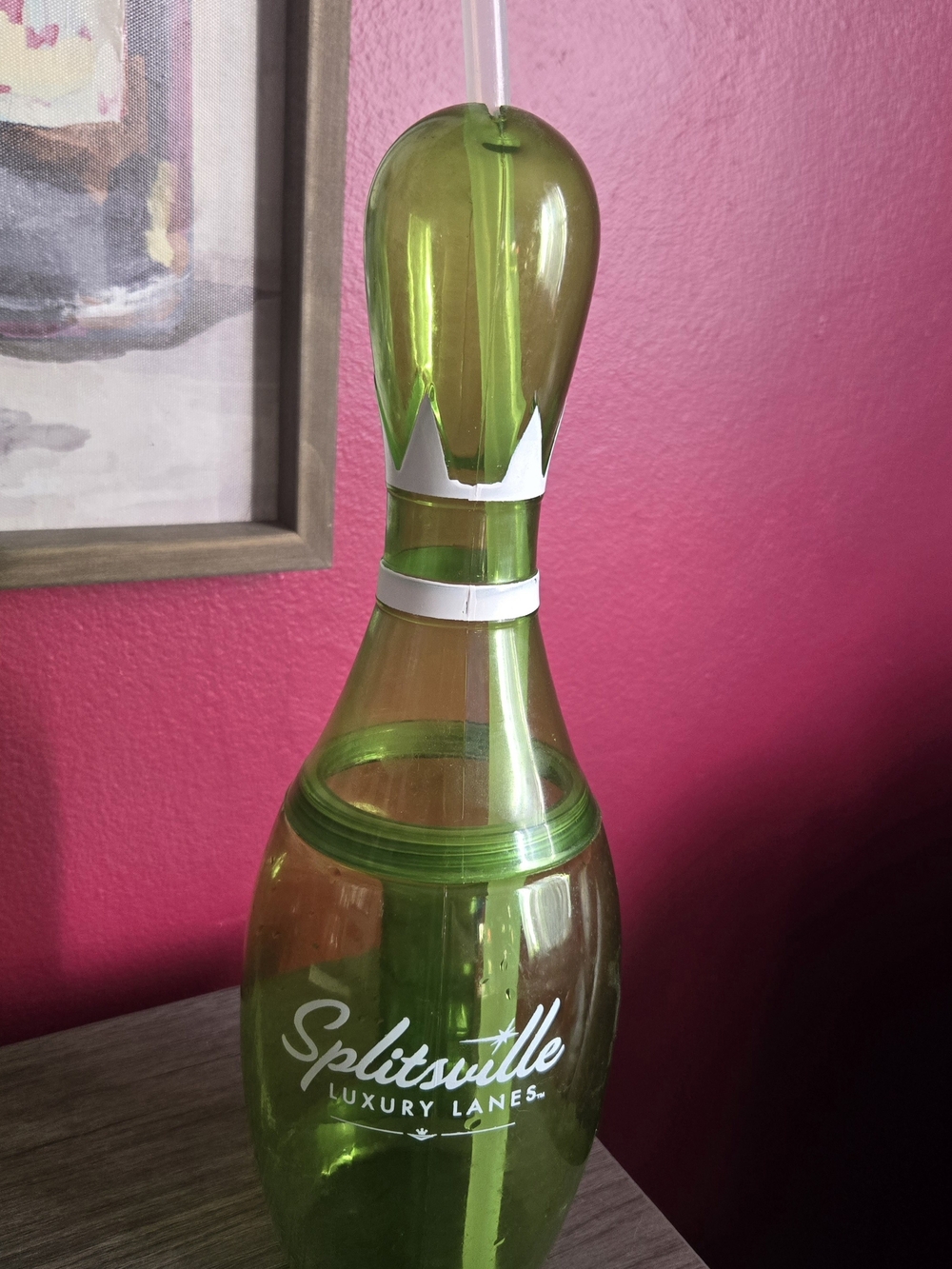 Green Bowling Pin Drink Dispenser